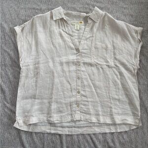 100% Linen C&C California Cream Striped Shirt